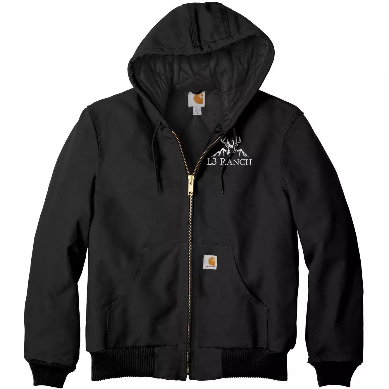 Carhartt Tall Quilted-Flannel-Lined Duck Active Jac