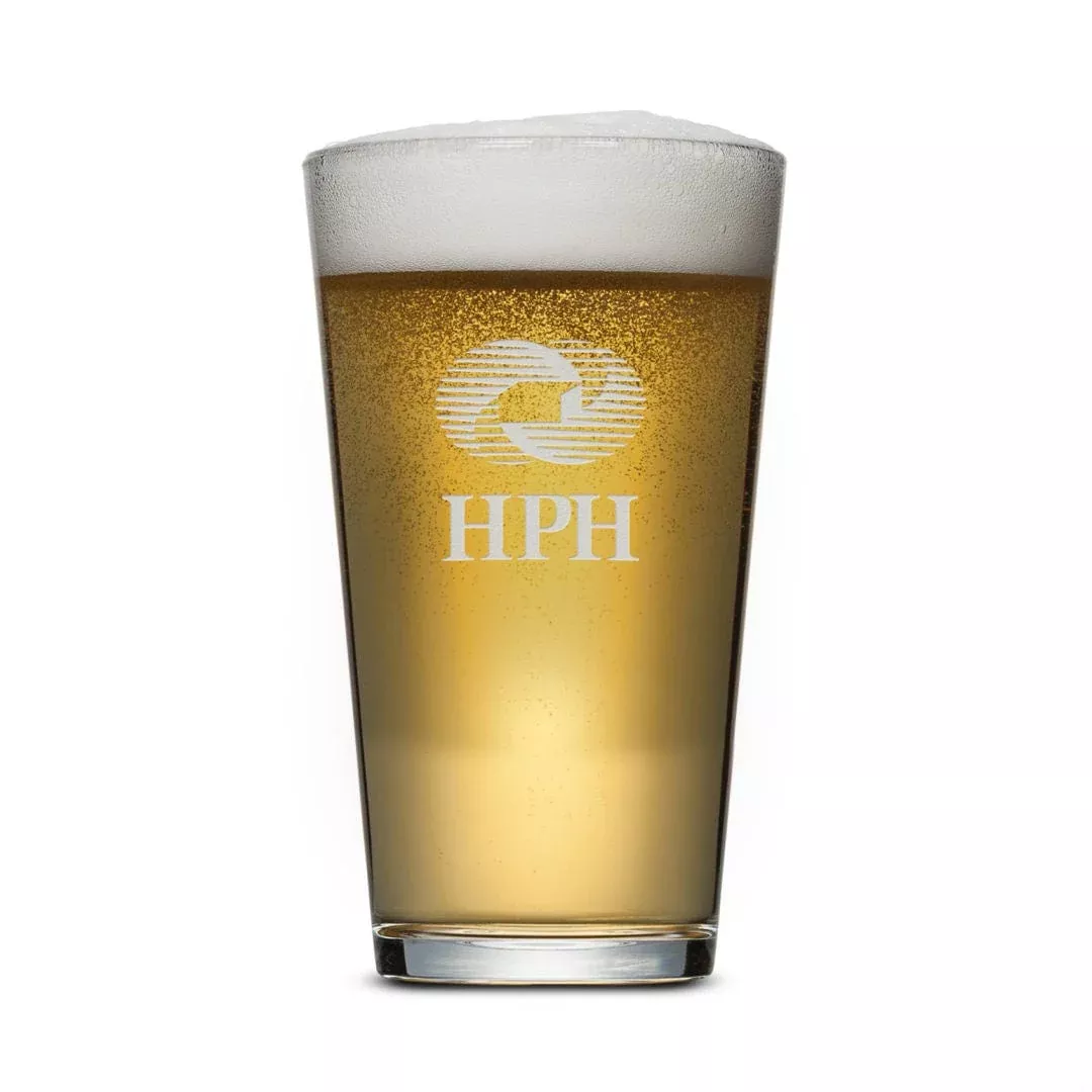 Chelsea Pub Glass 16oz - Deep Etched