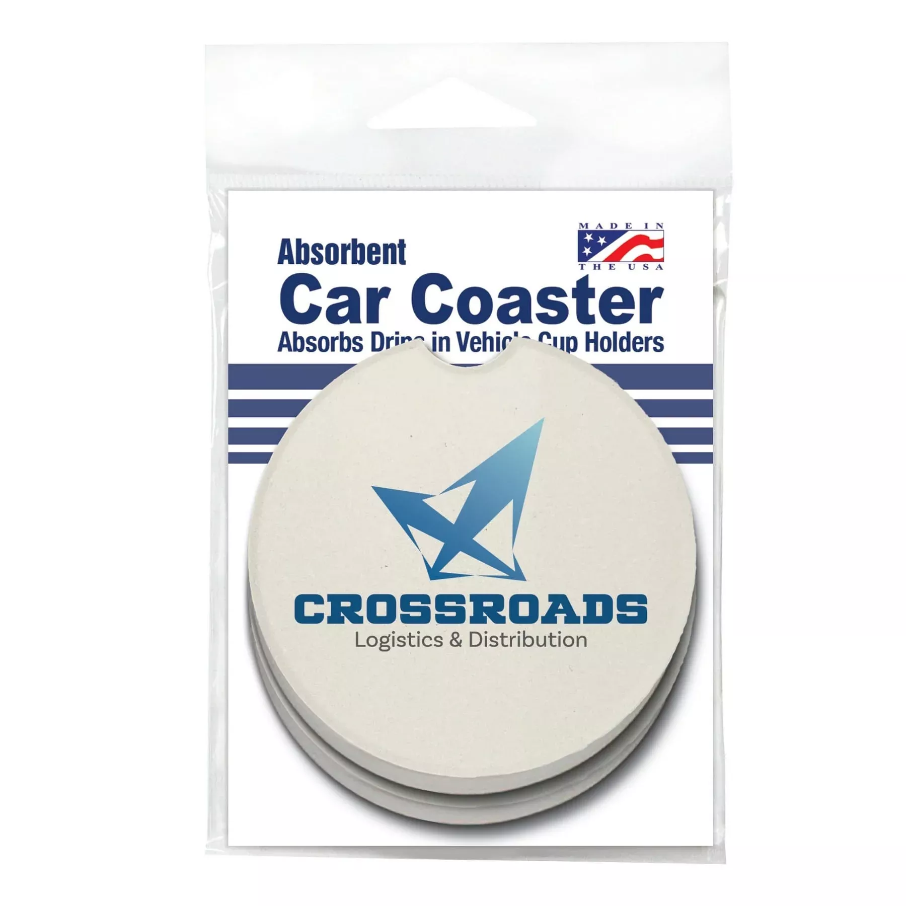 CoasterStone - Absorbent Stone Car Coaster 2 Pack