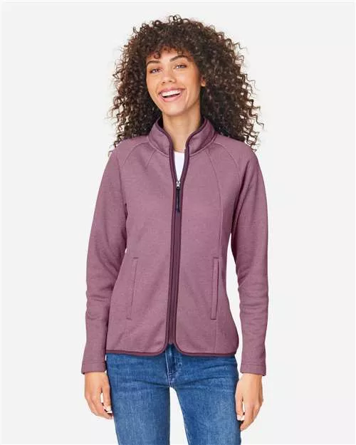 Core 365 CE72W Women's Venture Heathered Stripe Full-Zip Jacket
