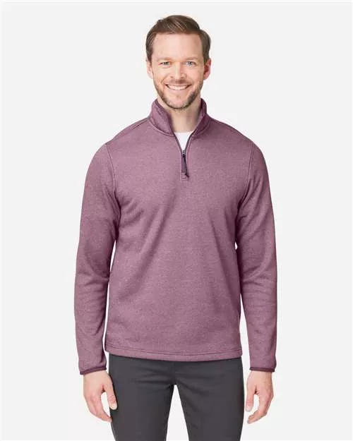 Core 365 CE73 Men's Venture Heathered Stripe Quarter-Zip Pullover
