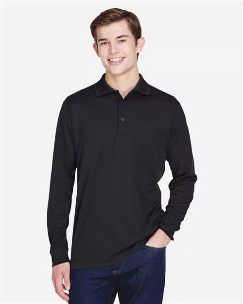 CORE365 88192P Pinnacle Performance Long Sleeve Piqué Polo with Pocket With Custom Embroidery