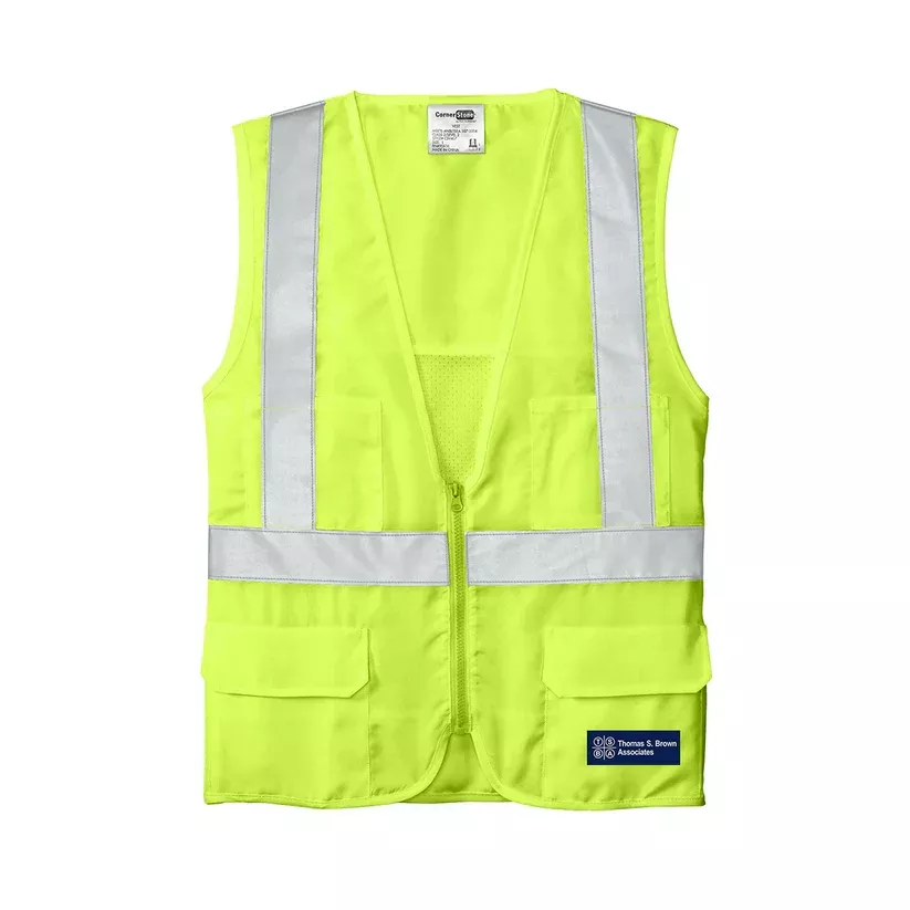 CornerStone ANSI 107 Class 2 Mesh Back Safety Vest, Full Color