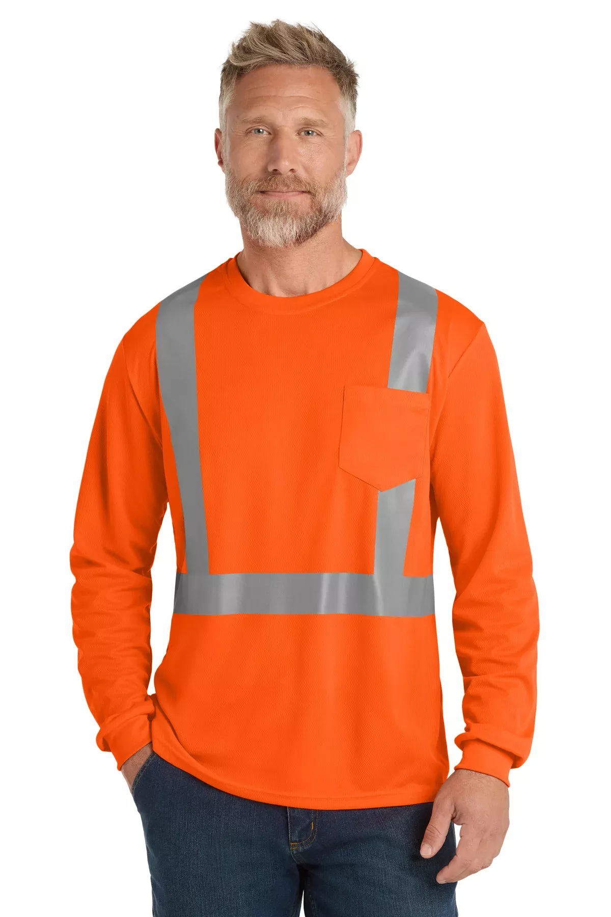 CornerStone CS201 | Tee | ANSI 107 Class 2 Mesh Long Sleeve