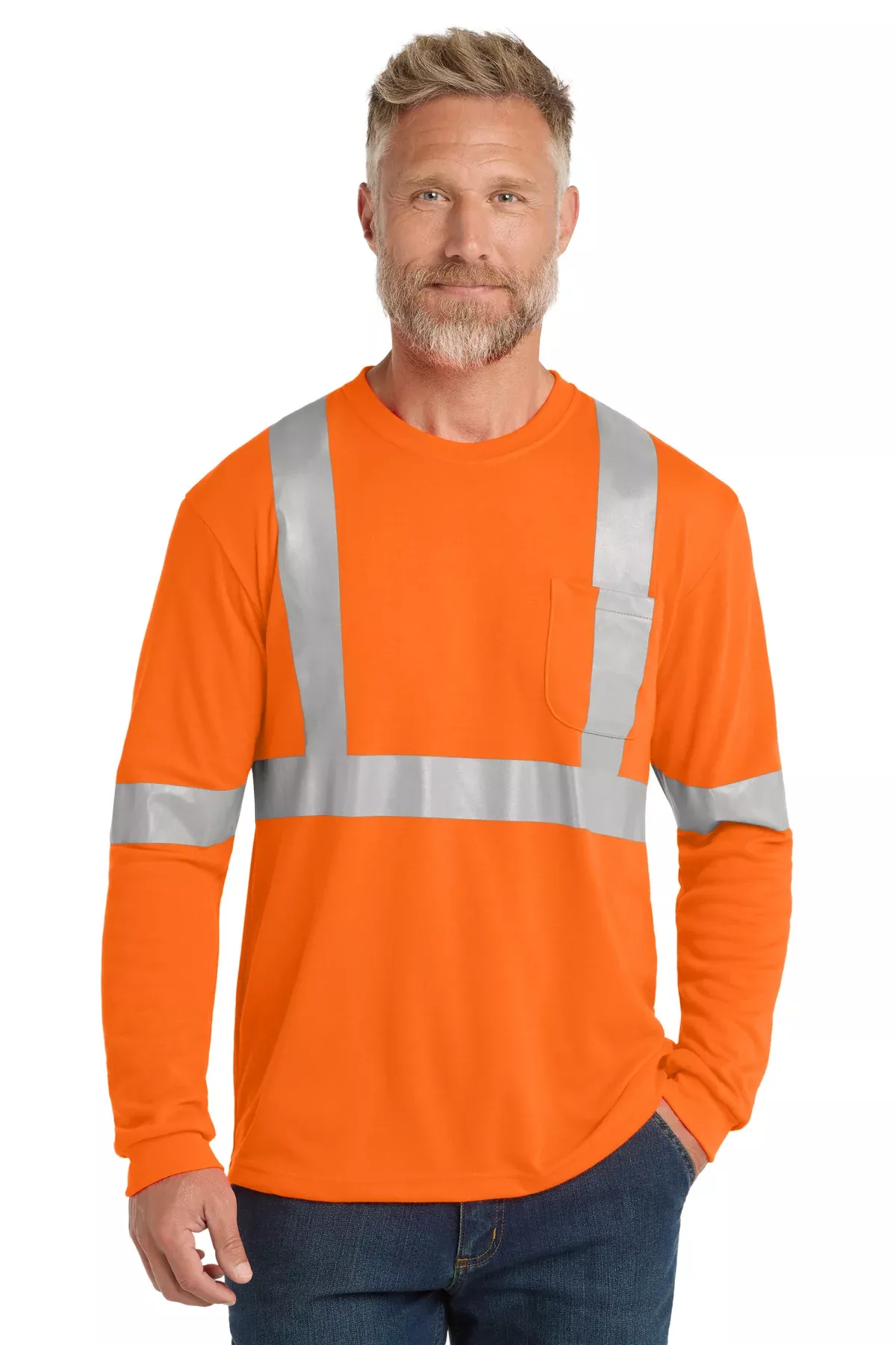CornerStone CS401LS | Tee | ANSI 107 Class 2 Long Sleeve Safety