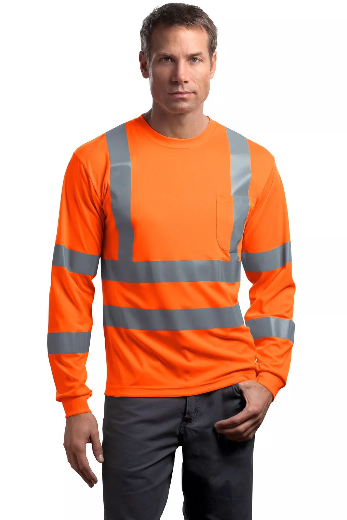 CornerStone CS409 | Tee | ANSI 107 Class 3 Long Sleeve Snag-Resistant Reflective