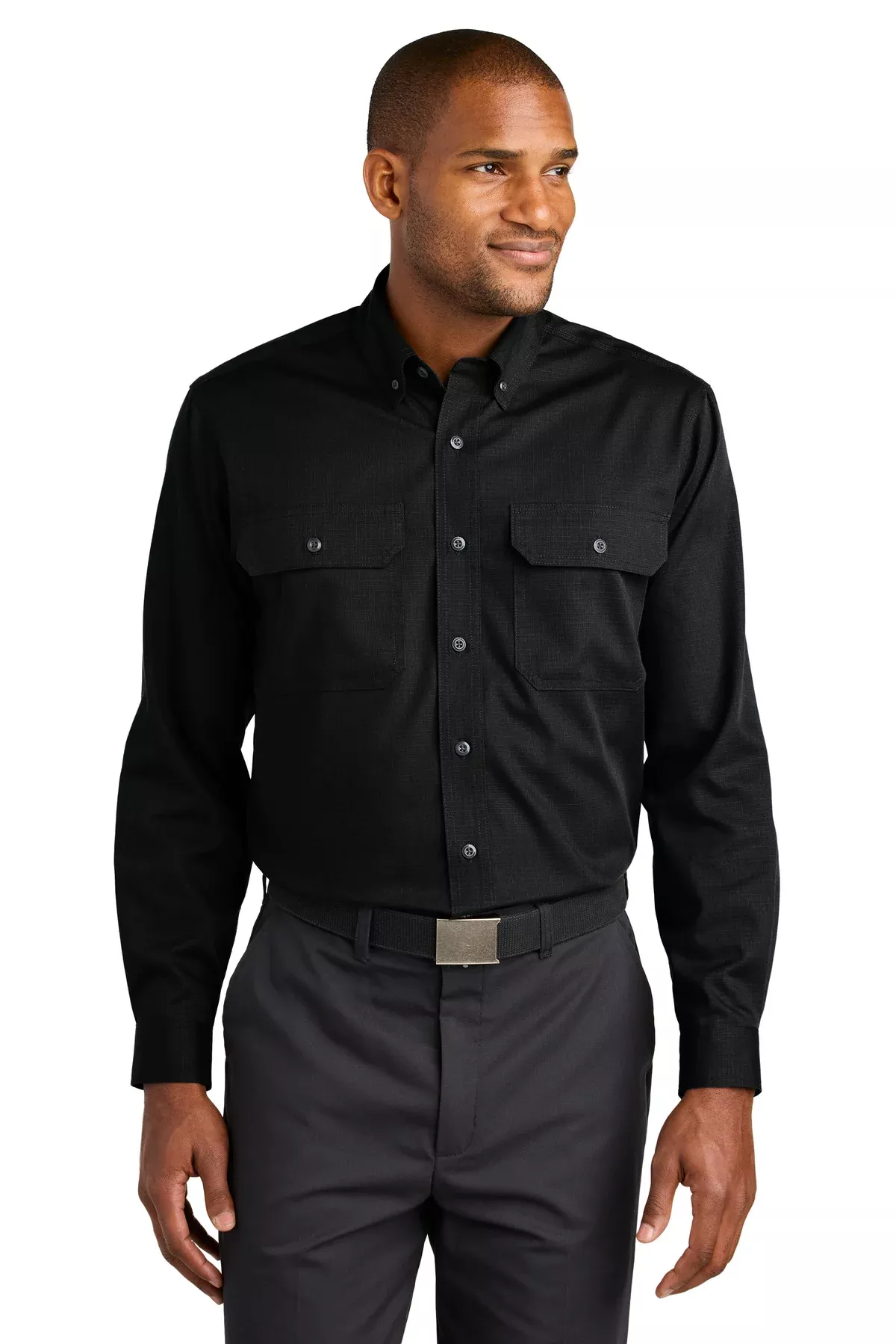 CornerStone CSW174 Long Sleeve Select Ripstop Shirt With Custom Embroidery