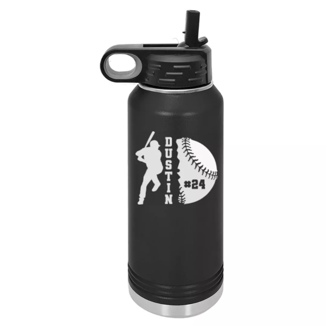 Custom 32 oz. Insulated Water Bottle - with or without the number.QUANTITY DISCOUNTS AVAILABLE!