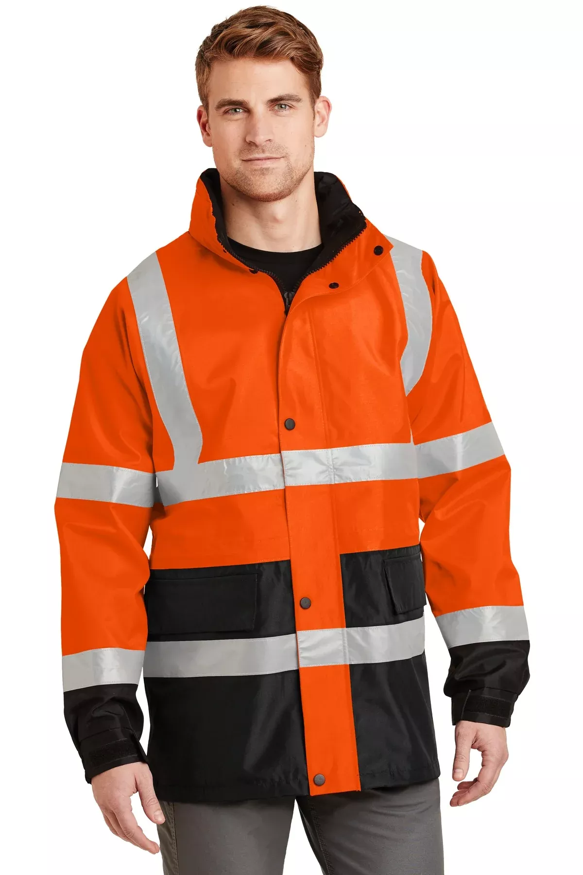 Custom Embroidered - CornerStone - ANSI 107 Class 3 Waterproof Parka. CSJ24