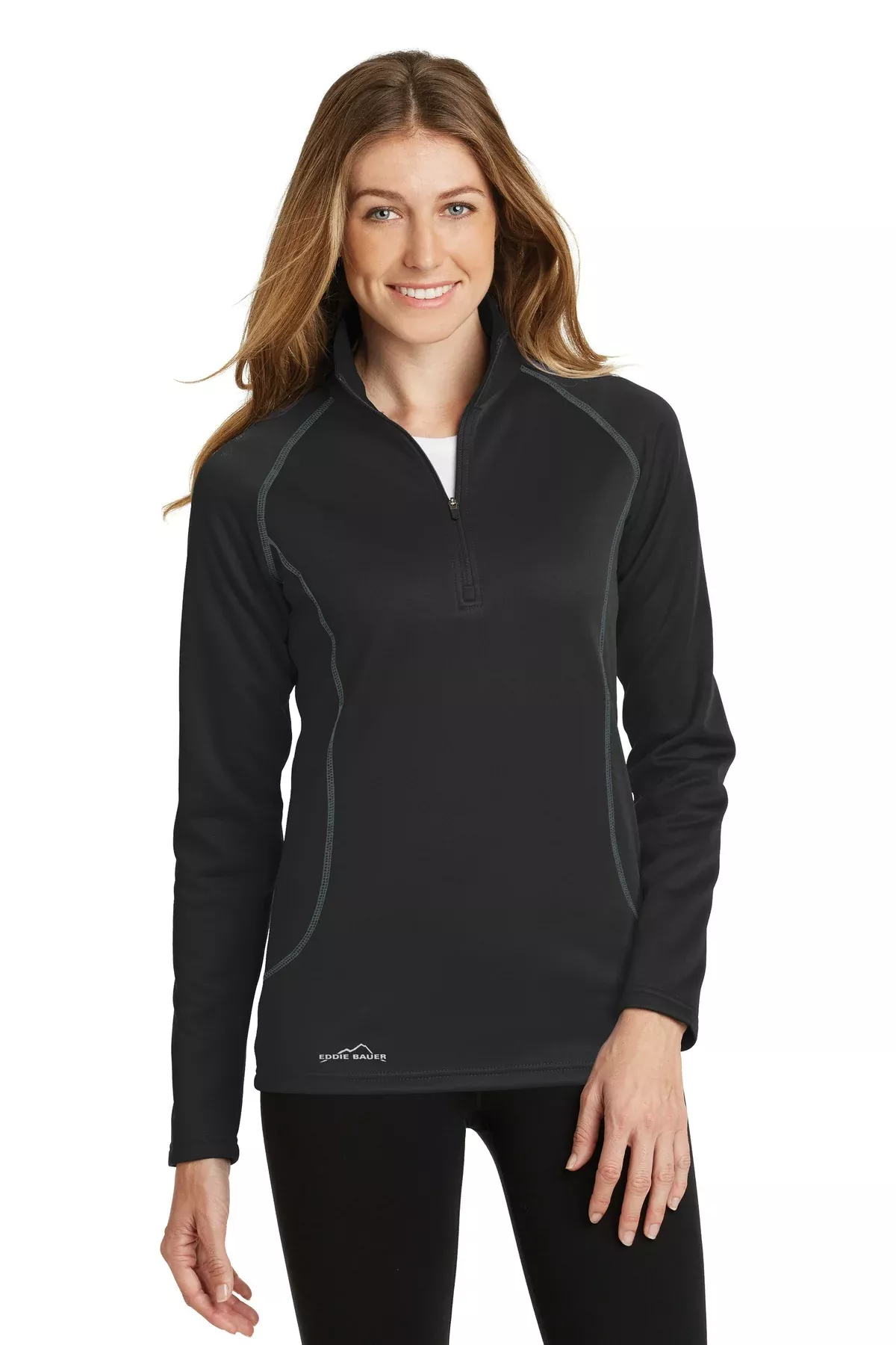 Custom Embroidered - Eddie Bauer Ladies Smooth Fleece 1/2-Zip. EB237