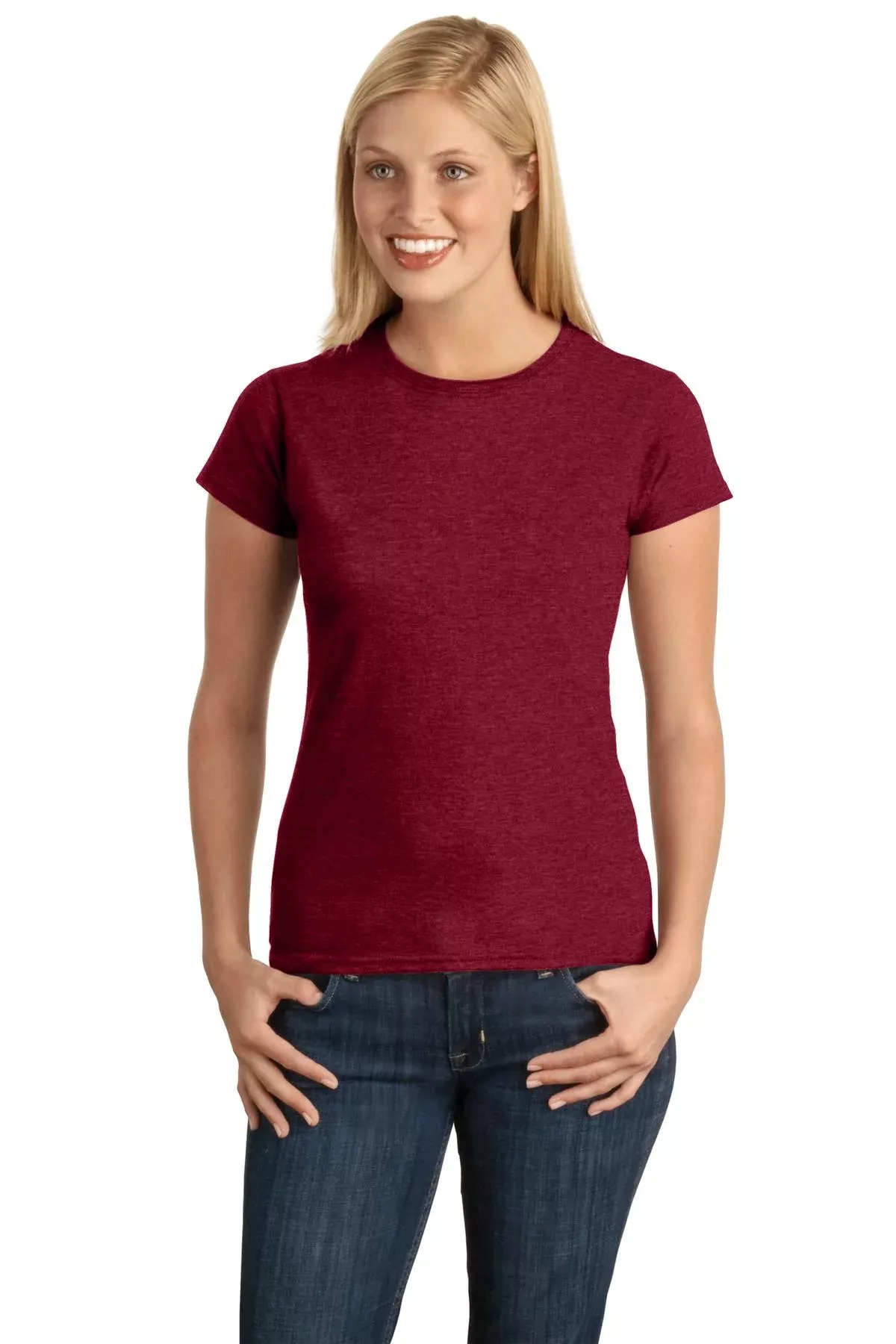 Custom Embroidered - Gildan Softstyle Ladies T-Shirt. 64000L