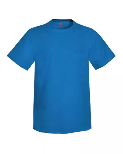 Custom Embroidered - Hanes - Unisex Authentic T-Shirt - Palace Blue - 5250