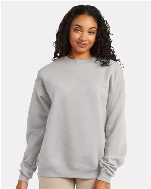 Custom Embroidered - Hanes - Unisex EcoSmart Crewneck Sweatshirt - Ash - P160