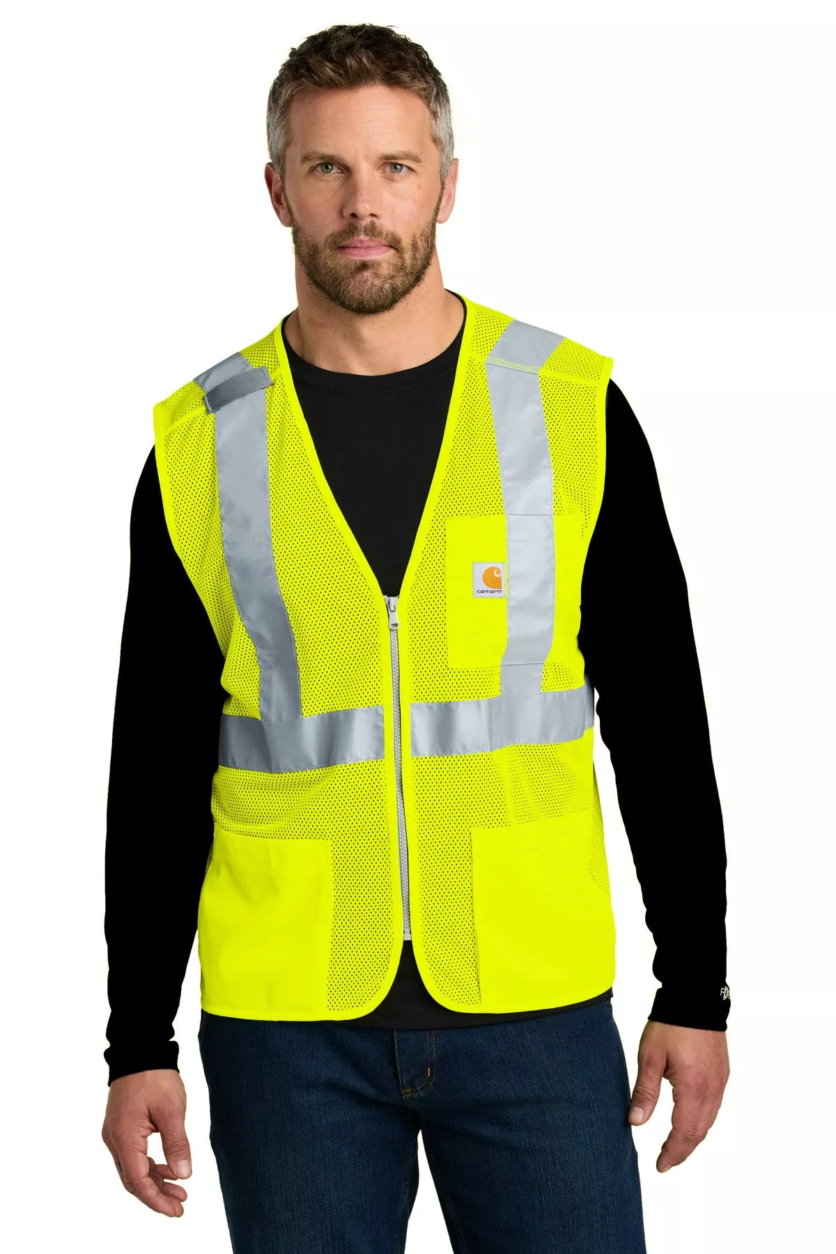 Custom Embroidered or DTF Printed - Carhartt ANSI Class 2 Mesh Zip-Front Vest CT106171
