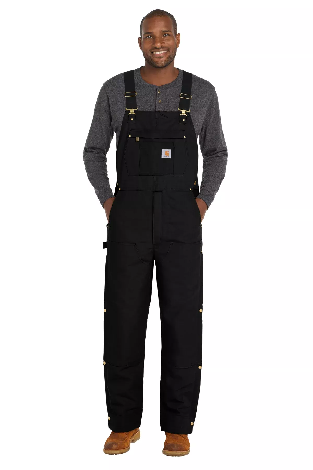 Custom Embroidered or DTF Printed - Carhartt Tall Firm Duck Insulated Bib Overalls CTT106672