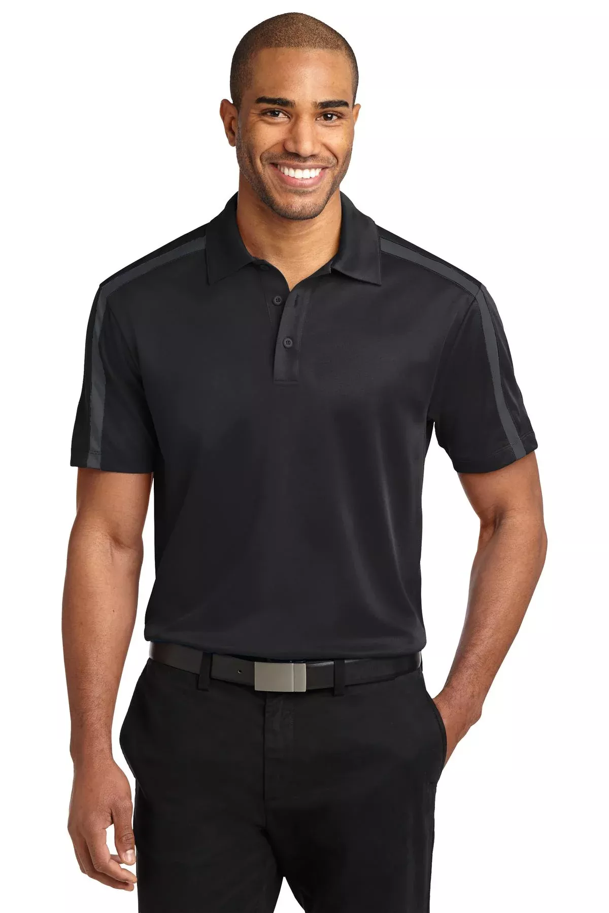 Custom Embroidered - Port Authority© Silk Touch© Performance Colorblock Stripe Polo. K547
