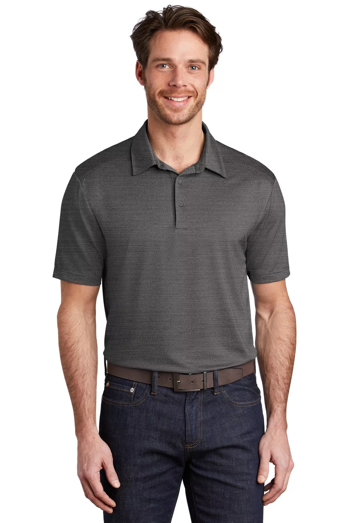 Custom Embroidered - Port Authority © Stretch Heather Polo K583