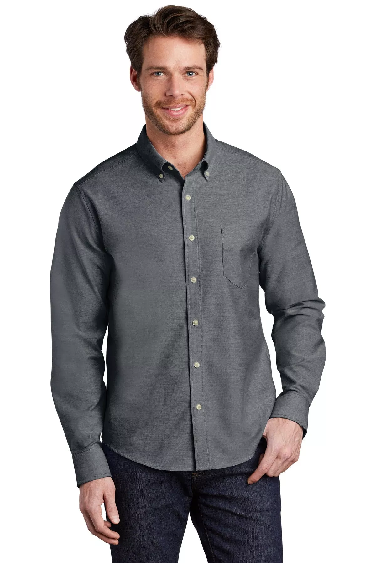 Custom Embroidered - Port Authority ©Untucked Fit SuperPro © OxfordS651