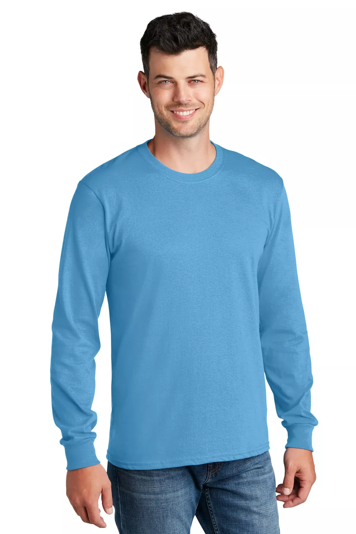 Custom Embroidered - Port & Company - Long Sleeve Core Cotton Tee. PC54LS