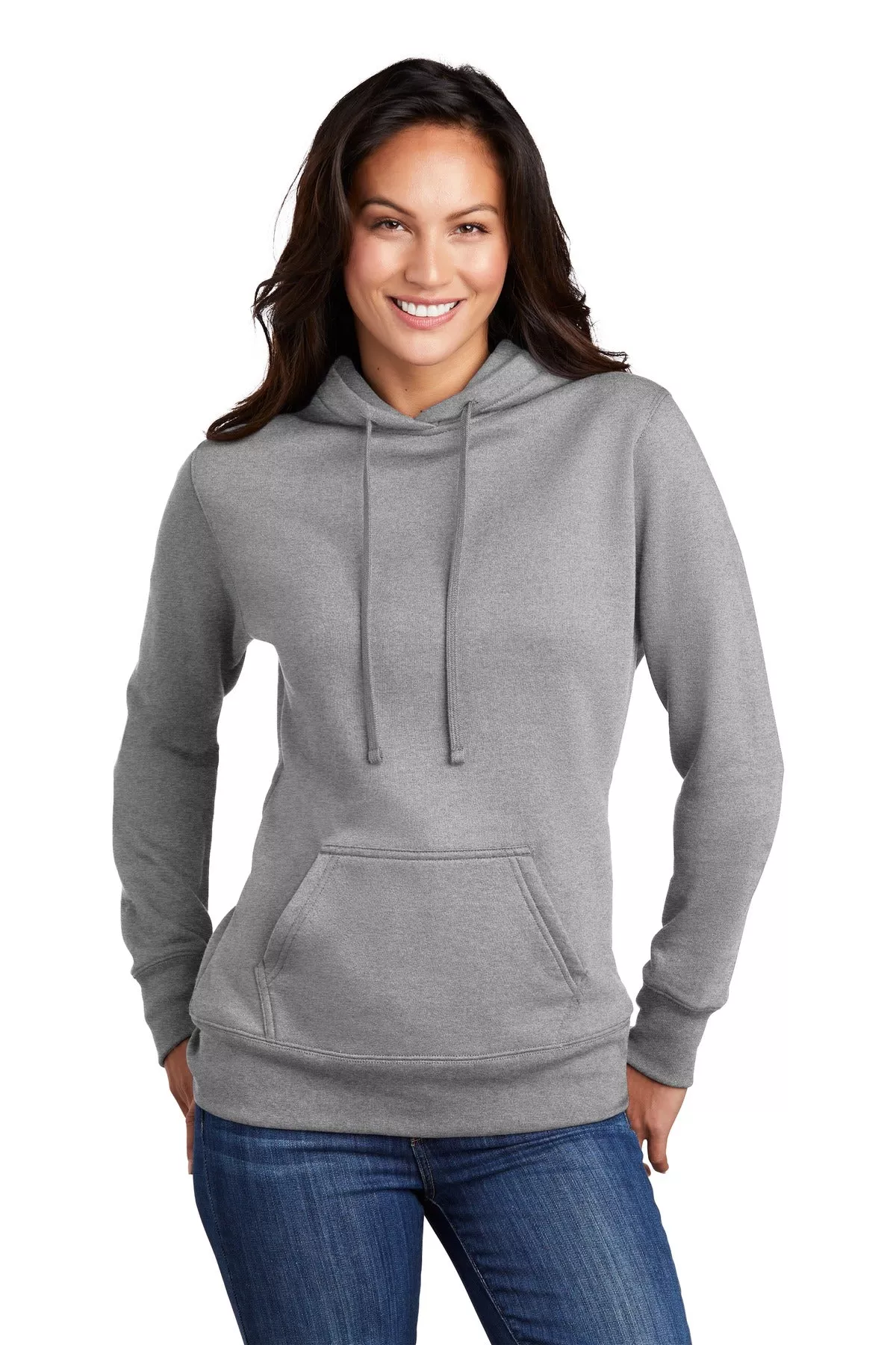 Custom Embroidered - Port & CompanyWomen's Core Fleece Pullover Hooded Sweatshirt LPC78H