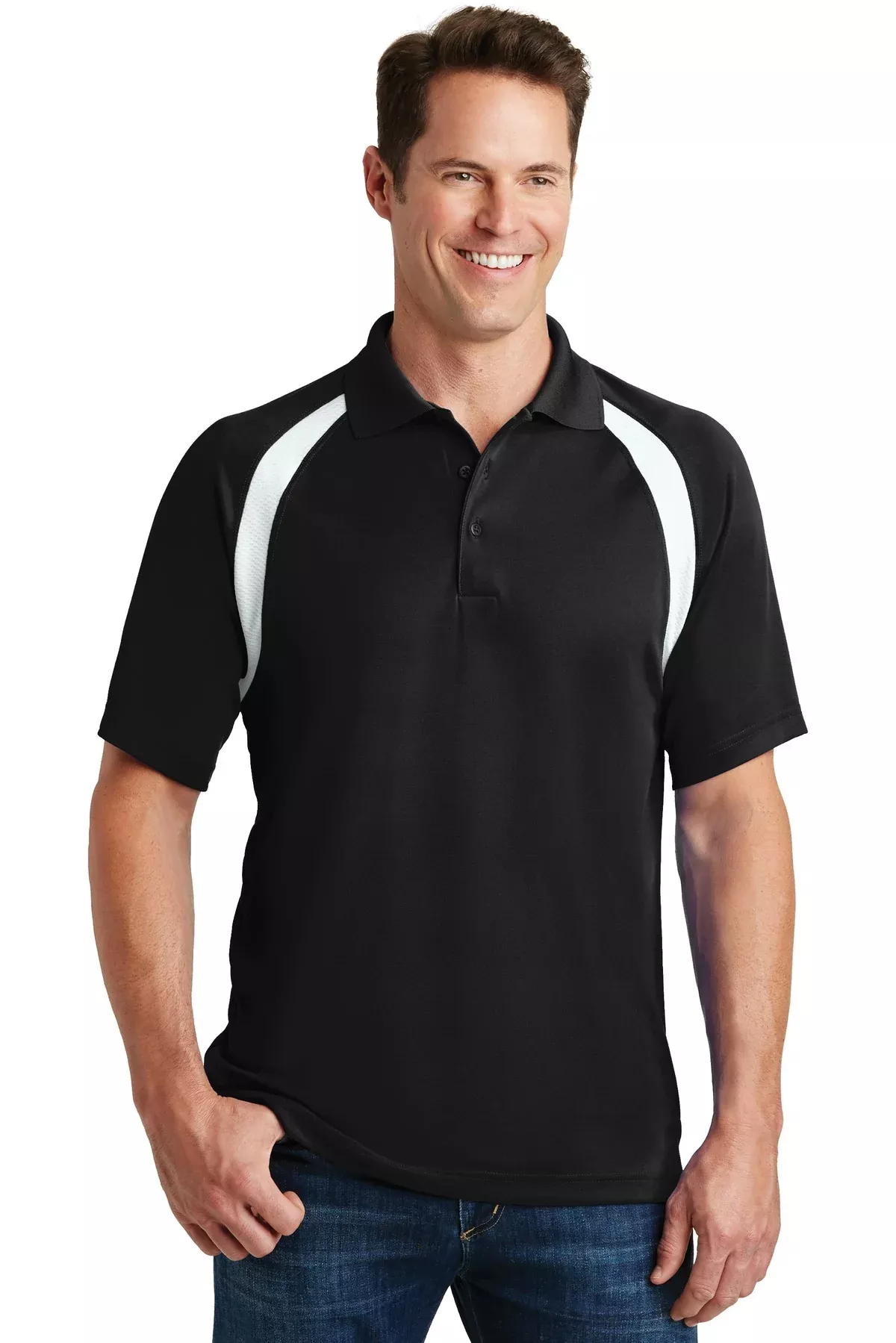 Custom Embroidered - Sport-Tek© Dry Zone© Colorblock Raglan Polo. T476