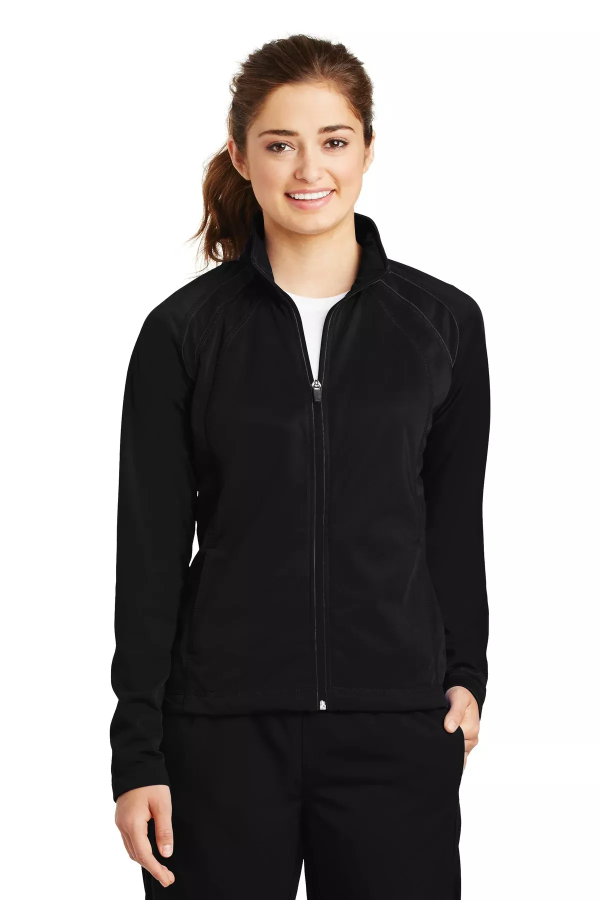 Custom Embroidered - Sport-Tek Ladies Tricot Track Jacket. LST90