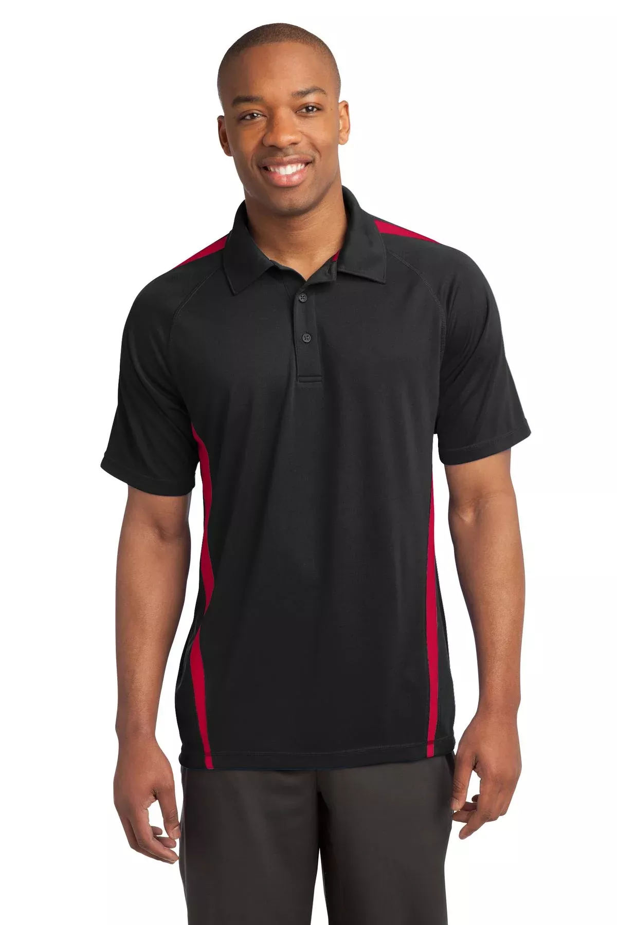 Custom Embroidered - Sport-Tek© PosiCharge© Micro-Mesh Colorblock Polo. ST685