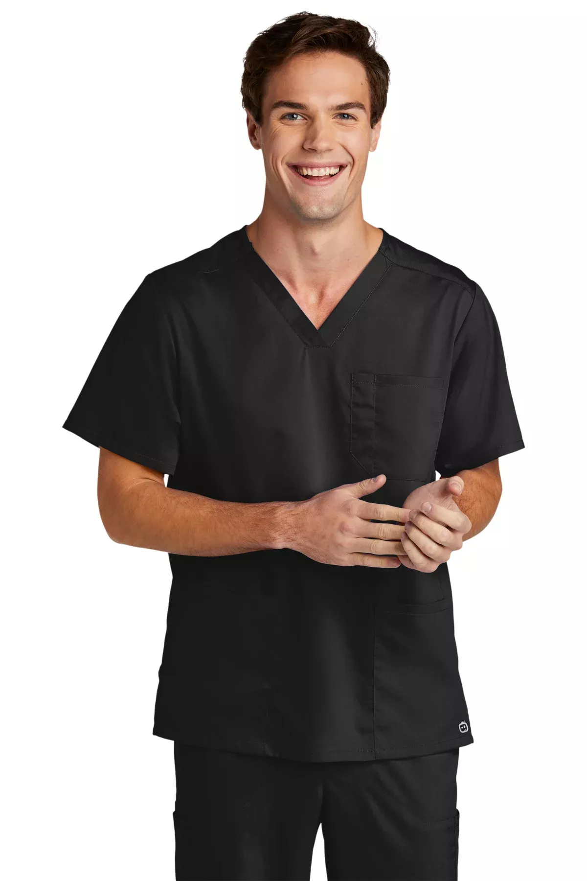 Custom Embroidered - Wink Men's Premiere Flex™ V-Neck Top WW5068