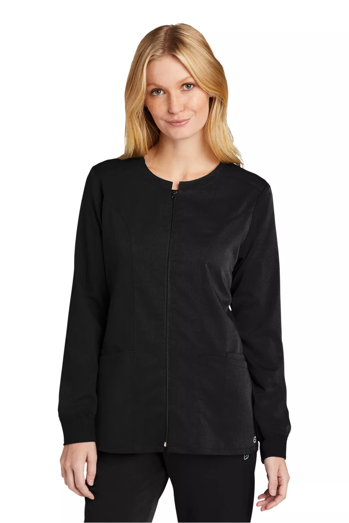 Custom Embroidered - Wink Women's Premiere Flex™ Full-Zip Scrub Jacket WW4088