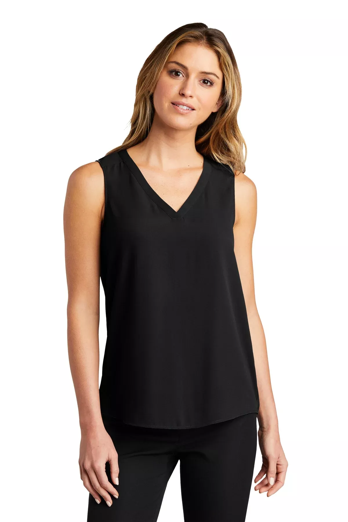 Custom EmbroideredLadies Sleeveless Blouse. LW703