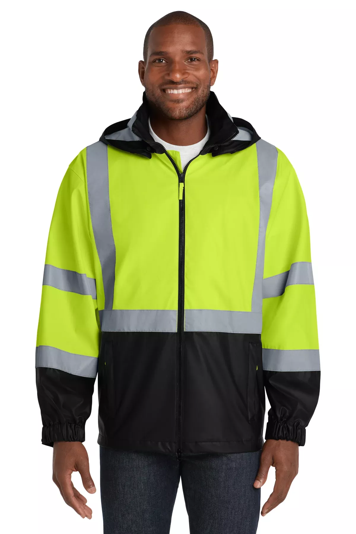 Custom Embroidery or DTF Print - CornerStone - ANSI 107 Class 3 Safety Windbreaker. CSJ25