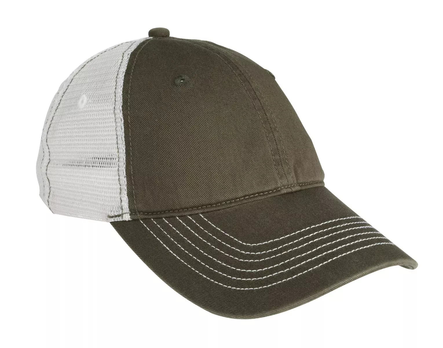 Custom Embroidery or DTF Print - District Mesh Back Cap. DT607
