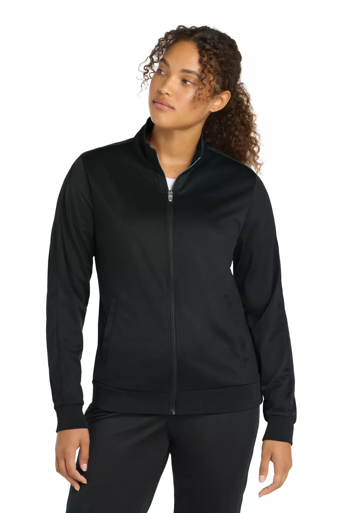 Custom Embroidery or DTF Print - Sport-TekWomen's Tricot Sleeve Stripe Track Jacket. LST94