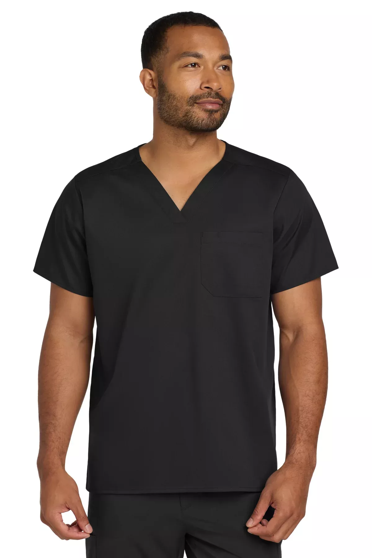 Custom Embroidery or DTF Print - Wink Unisex WorkFlex Chest Pocket V-Neck Top WW3160