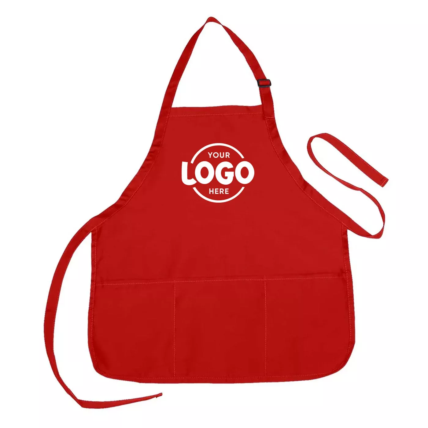 Custom Printed Nissun Poly-Cotton Apron with 3 Pockets APN1243