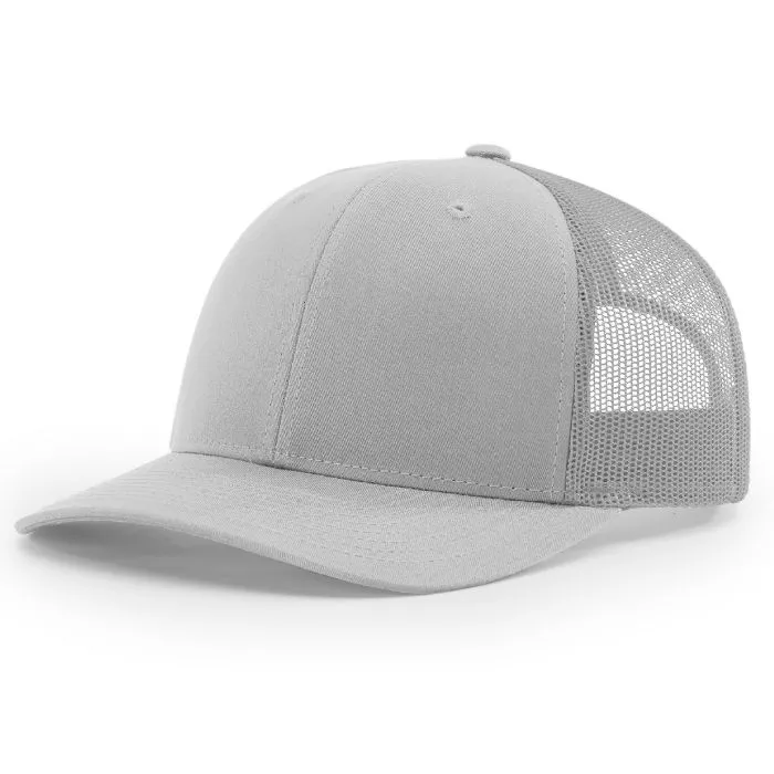 Custom Richardson 112 Trucker Snapback Hat – No Minimums & Free Setup - LIGHT GRAY