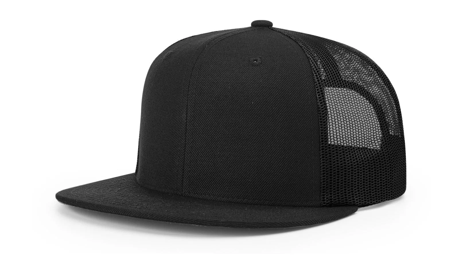 Custom Richardson 511 Flatbill Trucker Hat – Personalized Snapback - Black