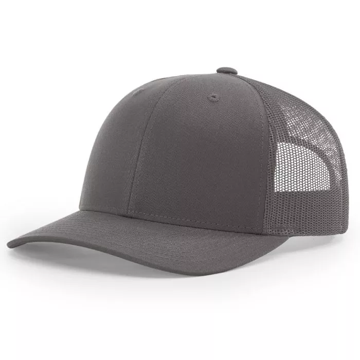 Customized Richardson 112 - Six Panel Trucker - CHARCOAL