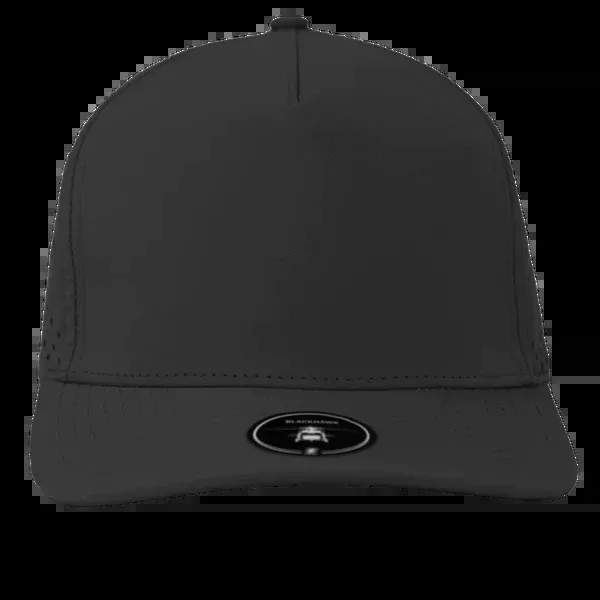 Customized ZAPPED HEADWEAR - 5 Panel Medium Profile Snapback - BLACKHAWK - Black