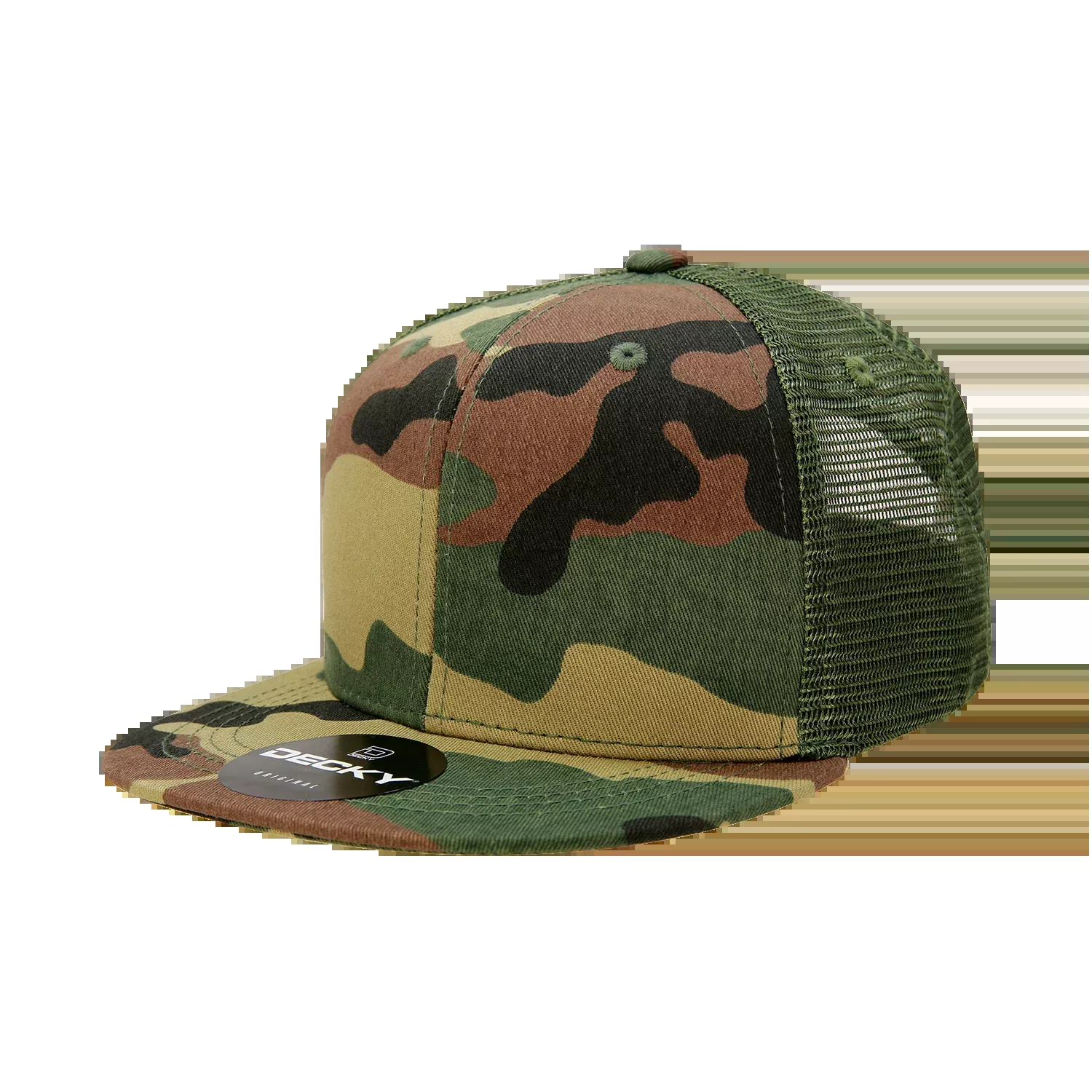 Decky 1055 Camo Flat Bill Trucker Hat