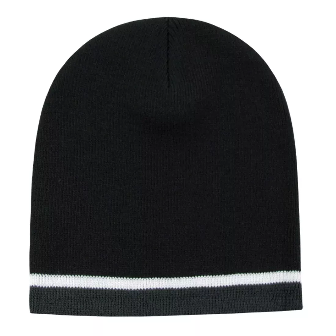 Decky 8015 Double Striped Three Tone Knit Beanies Hats Ski Skull Winter Caps