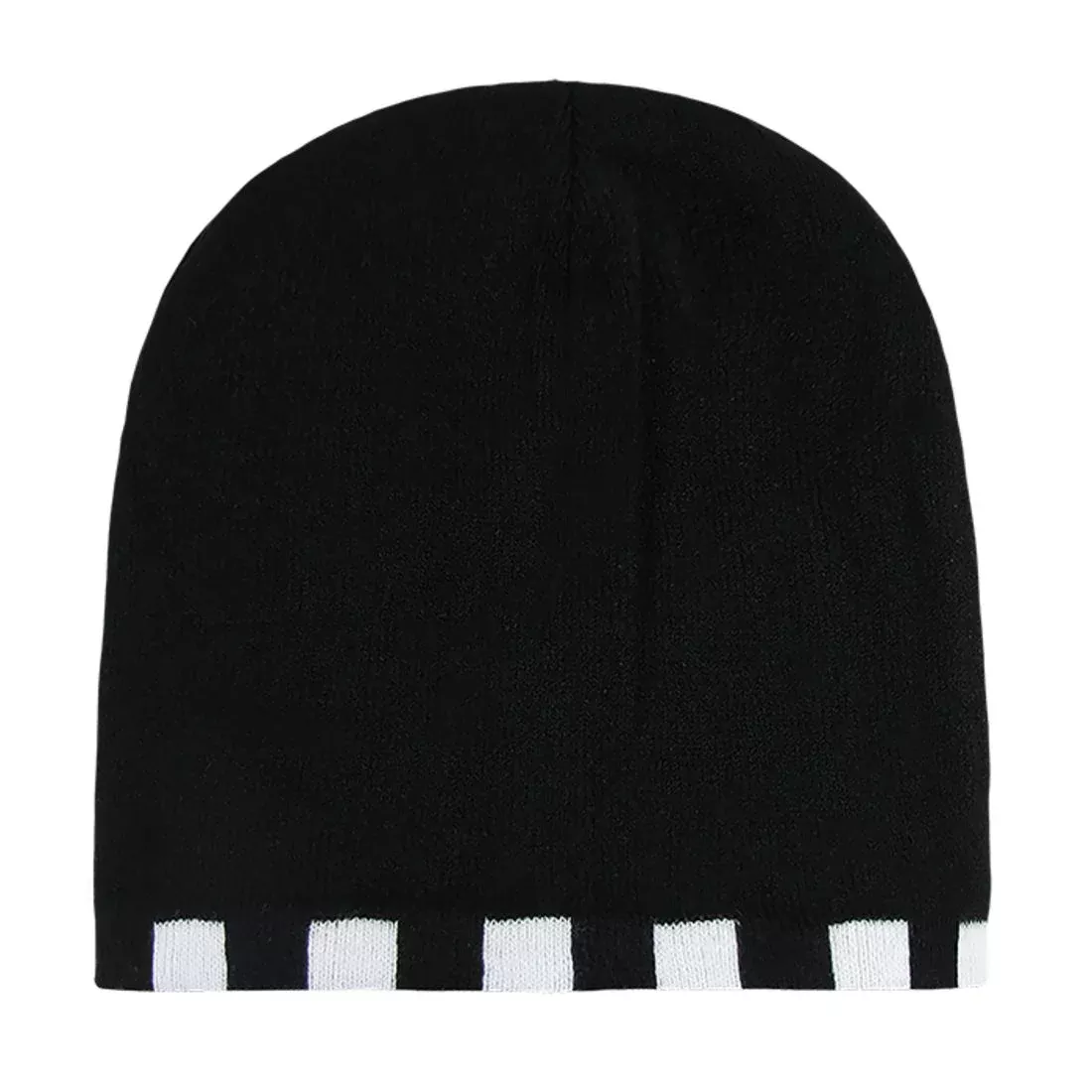 Decky 8024 Checkered Flag Reversible Knit Beanies Hats Ski Skull Winter Caps