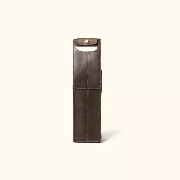 Denver Leather Wine Tote - Single