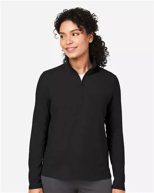 Devon & Jones DG425W Women's Raleigh Stretch Quarter-Zip Pullover With Custom Embroidery