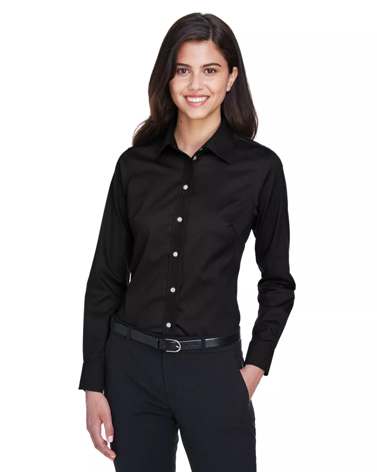 Devon & Jones DG530W - Ladies' Crown Woven Collection Solid Stretch Twill