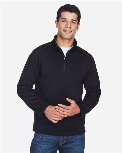 Devon & Jones DG792 Bristol Sweater Fleece Quarter-Zip Pullover With Custom Embroidery