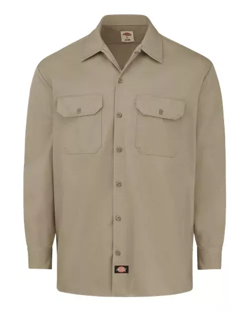 Dickies 5549 Heavyweight Cotton Long Sleeve Shirt With Custom Embroidery