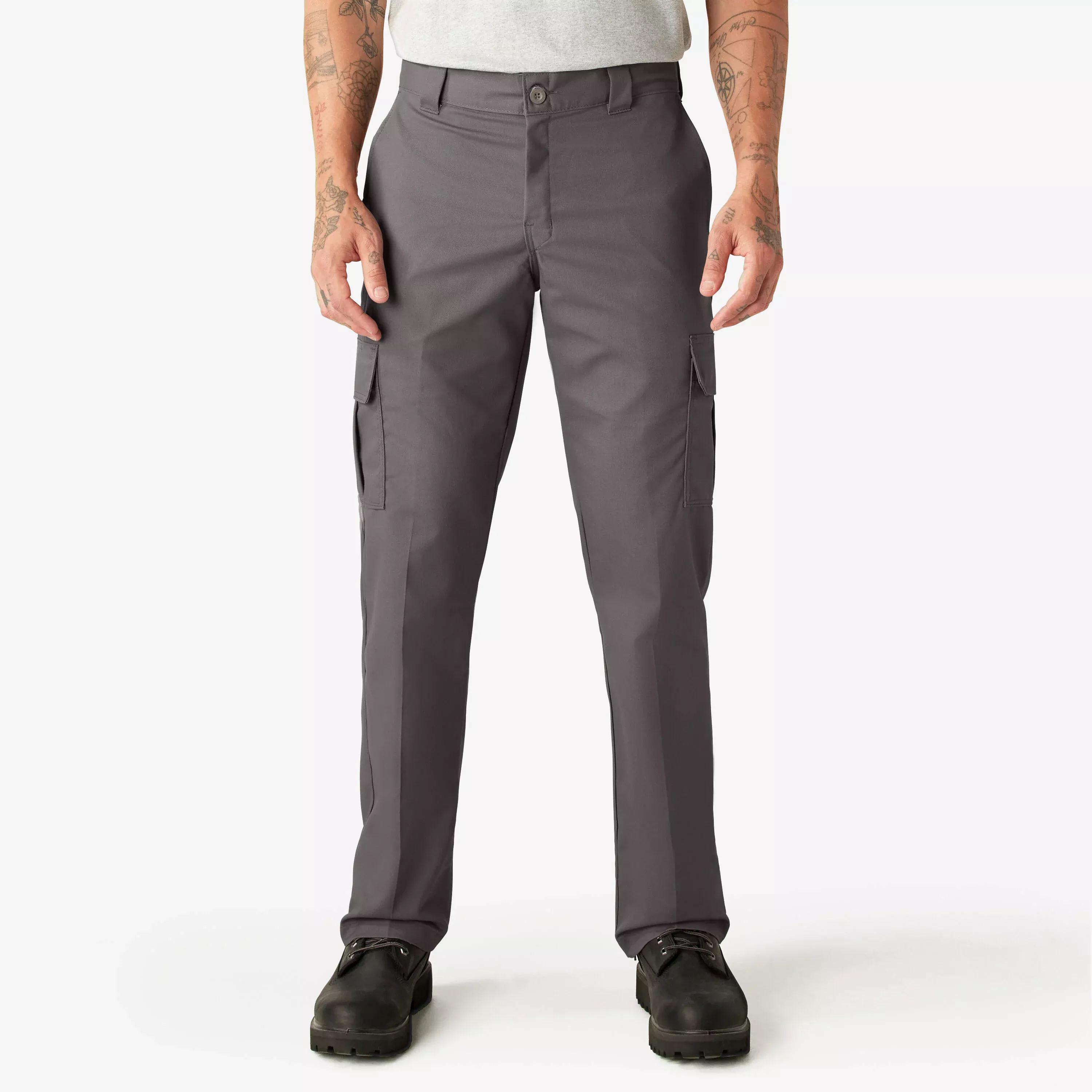 Dickies FLEX Regular Fit Cargo Pants - Gravel Gray-DWP595