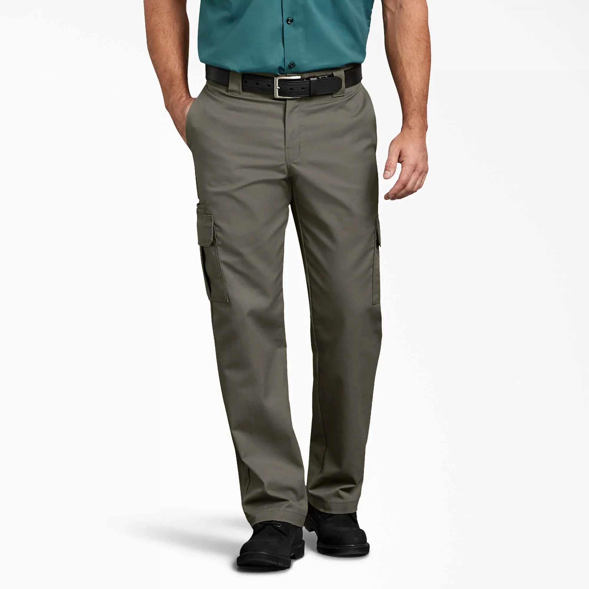 Dickies FLEX Regular Fit Cargo Pants - Moss Green-DWP595