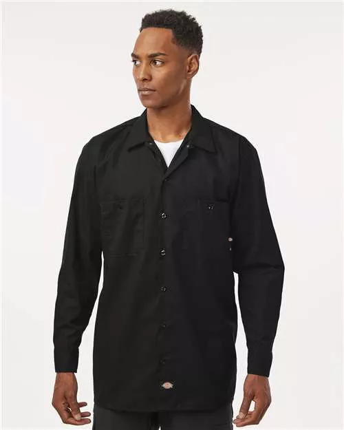 Dickies L535 Industrial Long Sleeve Work Shirt With Custom Embroidery